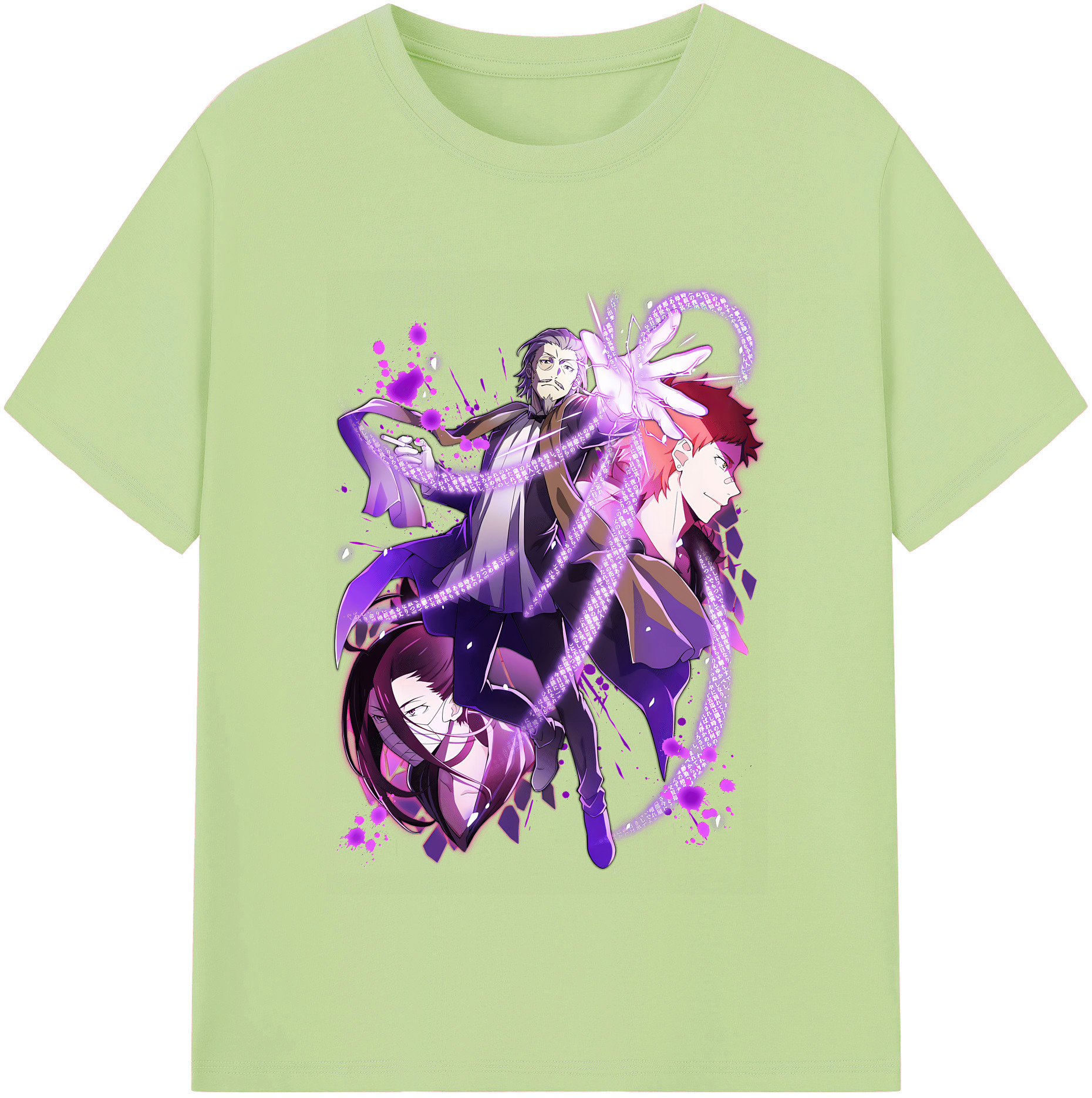 （画像用） 文豪ストレイドッグス Bungo Stray Dogs 綿100％半袖Tシャツ（フロントプリント）